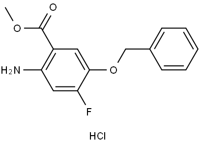 methyl 2-amino-5-(benzyloxy)-4-fluorobenzoate hydrochloride Structure