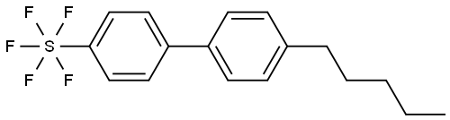 (OC-6-21)-Pentafluoro(4′-pentyl[1,1′-biphenyl]-4-yl)sulfur Structure