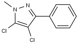 4,5-dichloro-1-methyl-3-phenyl-1H-pyrazole Structure