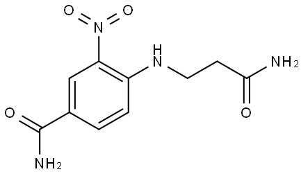 Benzamide, 4-[(3-amino-3-oxopropyl)amino]-3-nitro- Structure