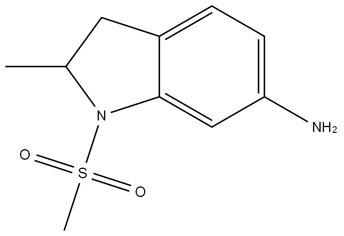 2-甲基-1-(甲基磺酰基)吲哚啉-6-胺,115875-89-3,结构式