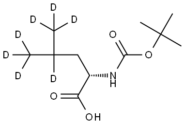 L-LEUCINE-D7-N-T-BOC H2O (ISO-PROPYL-D7) Struktur