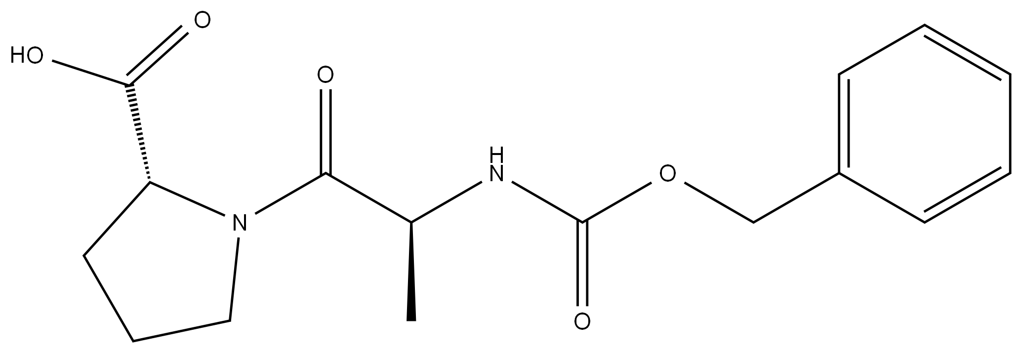 D-Proline, N-[(phenylmethoxy)carbonyl]-L-alanyl- Structure