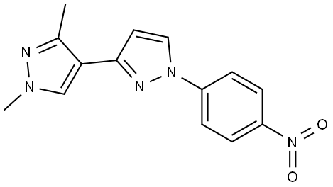 1’,3’-Dimethyl-1-(4-nitrophenyl)-1H,1’H-3,4’-bipyrazole Structure