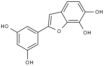 6,7-Benzofurandiol, 2-(3,5-dihydroxyphenyl)- Structure