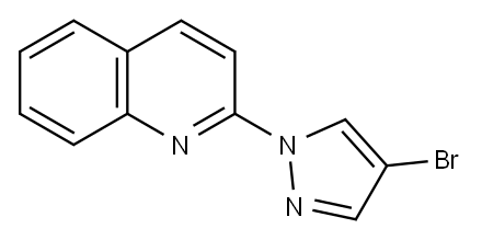 Quinoline, 2-(4-bromo-1H-pyrazol-1-yl)- Structure