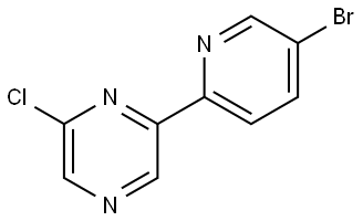 6-Chloro-2-(5'-bromo-2'-pyridyl)pyrazine Struktur