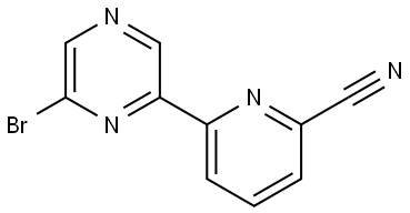 6-Bromo-2-(6'-cyano-2'-pyridyl)pyrazine Struktur