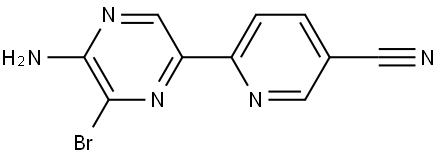 6-Bromo-5-amino-2-(5'-cyano-2'-pyridyl)pyrazine Structure