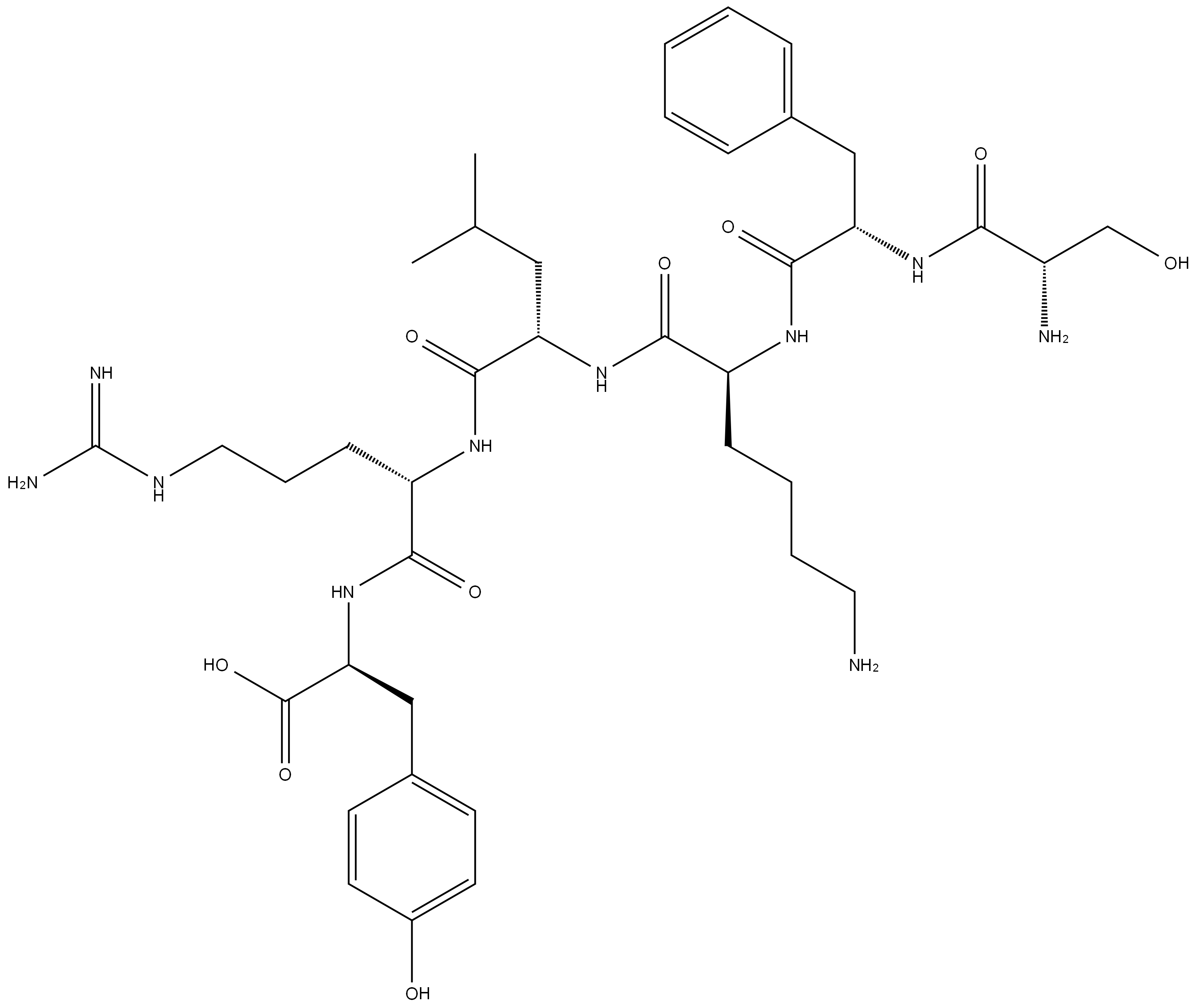 Hexapeptide-33, 1192135-40-2, 结构式