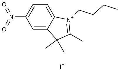 1-butyl-2,3,3-trimethyl-5-nitro-3H-indol-1-ium iodide 结构式