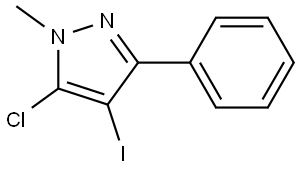 5-chloro-4-iodo-1-methyl-3-phenyl-1H-pyrazole Structure