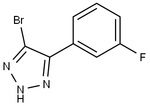 5-bromo-4-(3-fluorophenyl)-1H-1,2,3-triazole Struktur