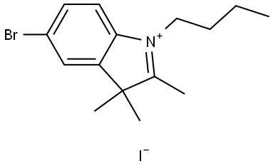 5-bromo-1-butyl-2,3,3-trimethyl-3H-indol-1-ium iodide 结构式