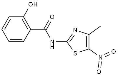 Benzamide, 2-hydroxy-N-(4-methyl-5-nitro-2-thiazolyl)- Structure