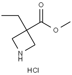 Methyl 3-ethylazetidine-3-carboxylate hydrochloride Struktur