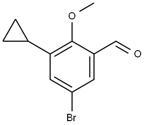 5-Bromo-3-cyclopropyl-2-methoxybenzaldehyde,1206776-35-3,结构式