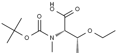 N-Boc-N-Methyl-(2S,3R)-2-amino-3-ethoxybutyric acid Structure