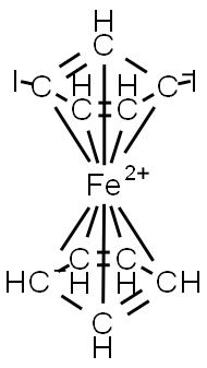 1,3-Diiodoferrocene 化学構造式