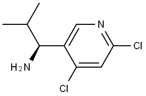 (1S)-1-(4,6-DICHLORO(3-PYRIDYL))-2-METHYLPROPYLAMINE 结构式