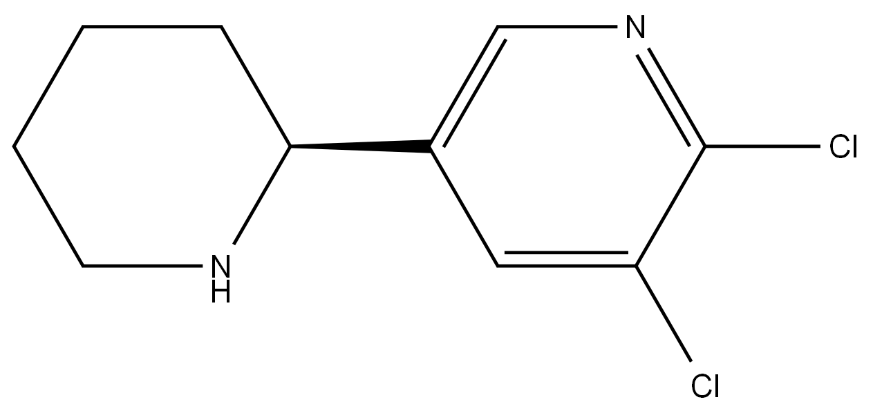 2,3-DICHLORO-5-[(2S)-PIPERIDIN-2-YL]PYRIDINE Structure