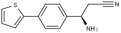 (3R)-3-AMINO-3-(4-(2-THIENYL)PHENYL)PROPANENITRILE 结构式
