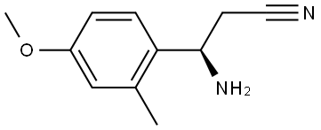 (3R)-3-AMINO-3-(4-METHOXY-2-METHYLPHENYL)PROPANENITRILE Structure