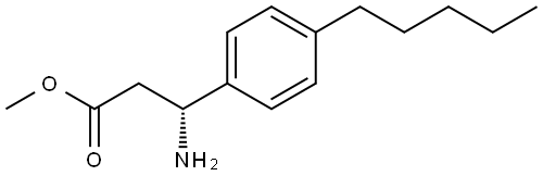 METHYL (3R)-3-AMINO-3-(4-PENTYLPHENYL)PROPANOATE 结构式