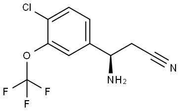 (3R)-3-AMINO-3-[4-CHLORO-3-(TRIFLUOROMETHOXY)PHENYL]PROPANENITRILE,1212868-58-0,结构式