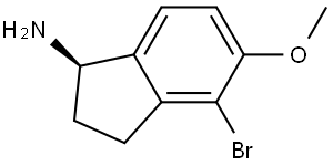 (1R)-4-BROMO-5-METHOXY-2,3-DIHYDRO-1H-INDEN-1-AMINE 结构式