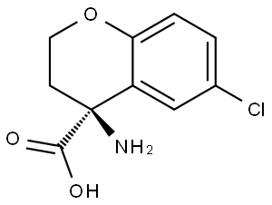 (S)-4-Amino-6-chloro-3,4-dihydro-2H-1-benzopyran-4-carboxylic acid Structure