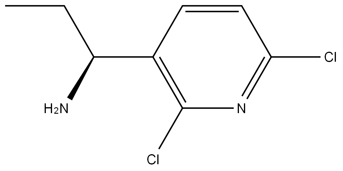(1S)-1-(2,6-DICHLORO(3-PYRIDYL))PROPYLAMINE Structure