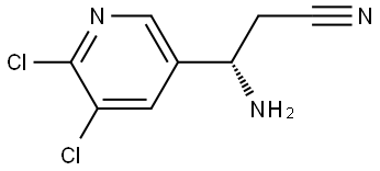 (3S)-3-AMINO-3-(5,6-DICHLORO(3-PYRIDYL))PROPANENITRILE 结构式