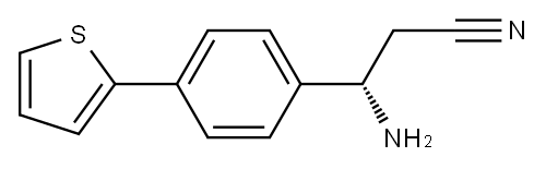 (3S)-3-AMINO-3-(4-(2-THIENYL)PHENYL)PROPANENITRILE 结构式
