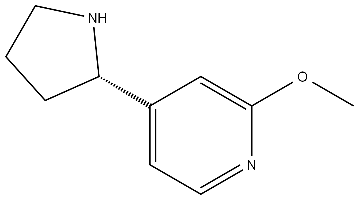(S)-2-methoxy-4-(pyrrolidin-2-yl)pyridine Structure