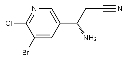 (3S)-3-AMINO-3-(5-BROMO-6-CHLORO(3-PYRIDYL))PROPANENITRILE 结构式