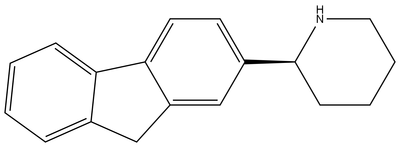 (2S)-2-(9H-FLUOREN-2-YL)PIPERIDINE 结构式