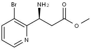 METHYL (3S)-3-AMINO-3-(3-BROMO(2-PYRIDYL))PROPANOATE 结构式