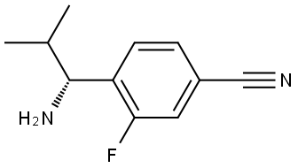 4-((1R)-1-AMINO-2-METHYLPROPYL)-3-FLUOROBENZENECARBONITRILE 结构式