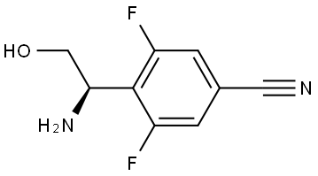 4-((1R)-1-AMINO-2-HYDROXYETHYL)-3,5-DIFLUOROBENZENECARBONITRILE Structure