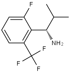(1S)-1-[2-FLUORO-6-(TRIFLUOROMETHYL)PHENYL]-2-METHYLPROPAN-1-AMINE Structure