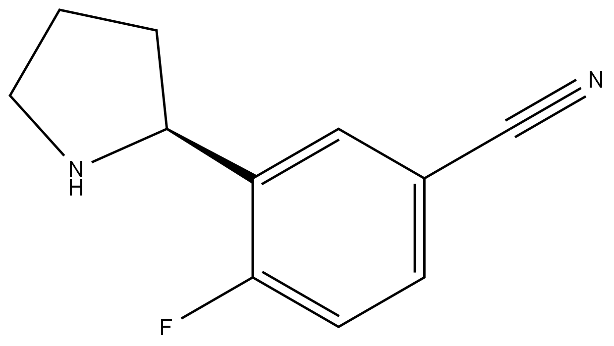 3-((2S)PYRROLIDIN-2-YL)-4-FLUOROBENZENECARBONITRILE Structure