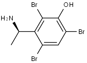 3-[(1R)-1-AMINOETHYL]-2,4,6-TRIBROMOPHENOL Structure