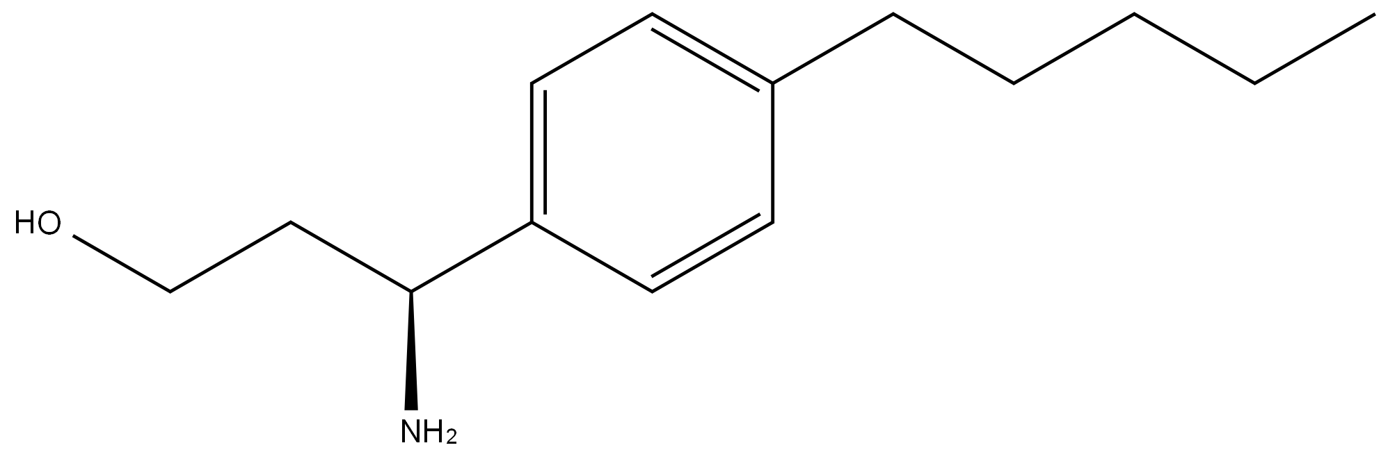 (3S)-3-AMINO-3-(4-PENTYLPHENYL)PROPAN-1-OL 结构式