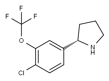 (2S)-2-[4-CHLORO-3-(TRIFLUOROMETHOXY)PHENYL]PYRROLIDINE Structure