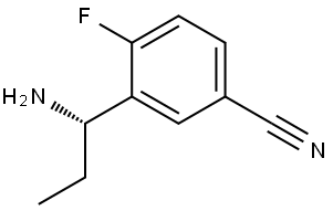 3-((1S)-1-AMINOPROPYL)-4-FLUOROBENZENECARBONITRILE 结构式