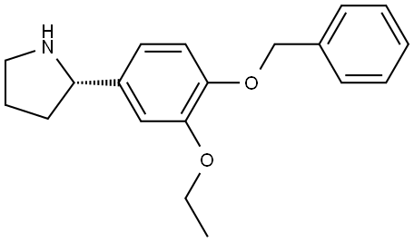 (2S)-2-[4-(BENZYLOXY)-3-ETHOXYPHENYL]PYRROLIDINE Structure
