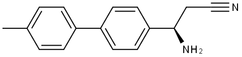 (3R)-3-AMINO-3-[4-(4-METHYLPHENYL)PHENYL]PROPANENITRILE Structure