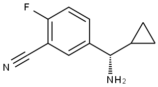 5-((1S)AMINOCYCLOPROPYLMETHYL)-2-FLUOROBENZENECARBONITRILE Structure