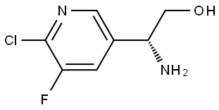 (2R)-2-AMINO-2-(6-CHLORO-5-FLUORO(3-PYRIDYL))ETHAN-1-OL,1213327-19-5,结构式